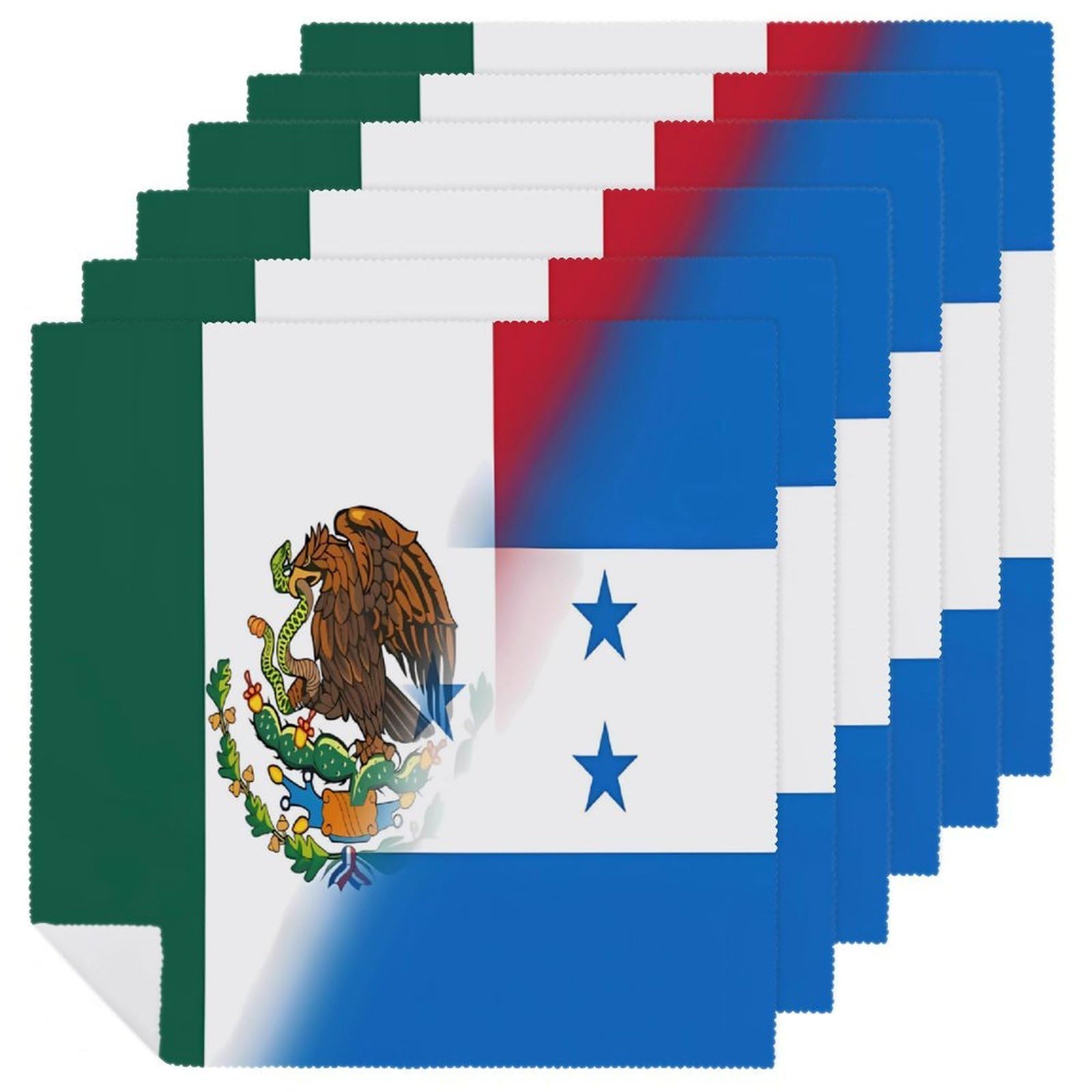Servilletas de tela de la bandera de México ideales para Acción de Gracias