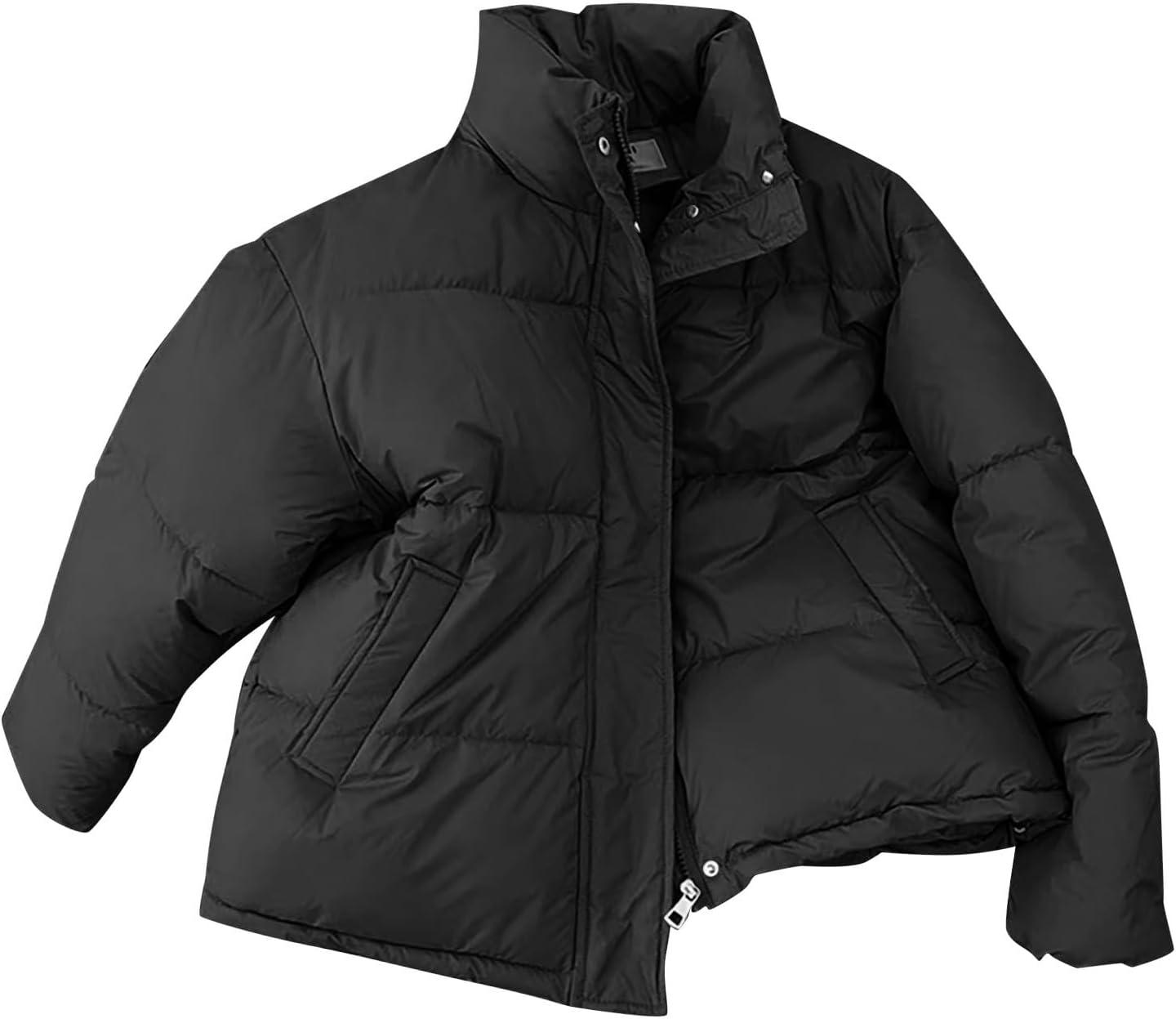 Winter Hiking Puffer Coats and Thickened Standing Collar Bread Jacket Cotton Jacket Women Bubble Coat Warm She