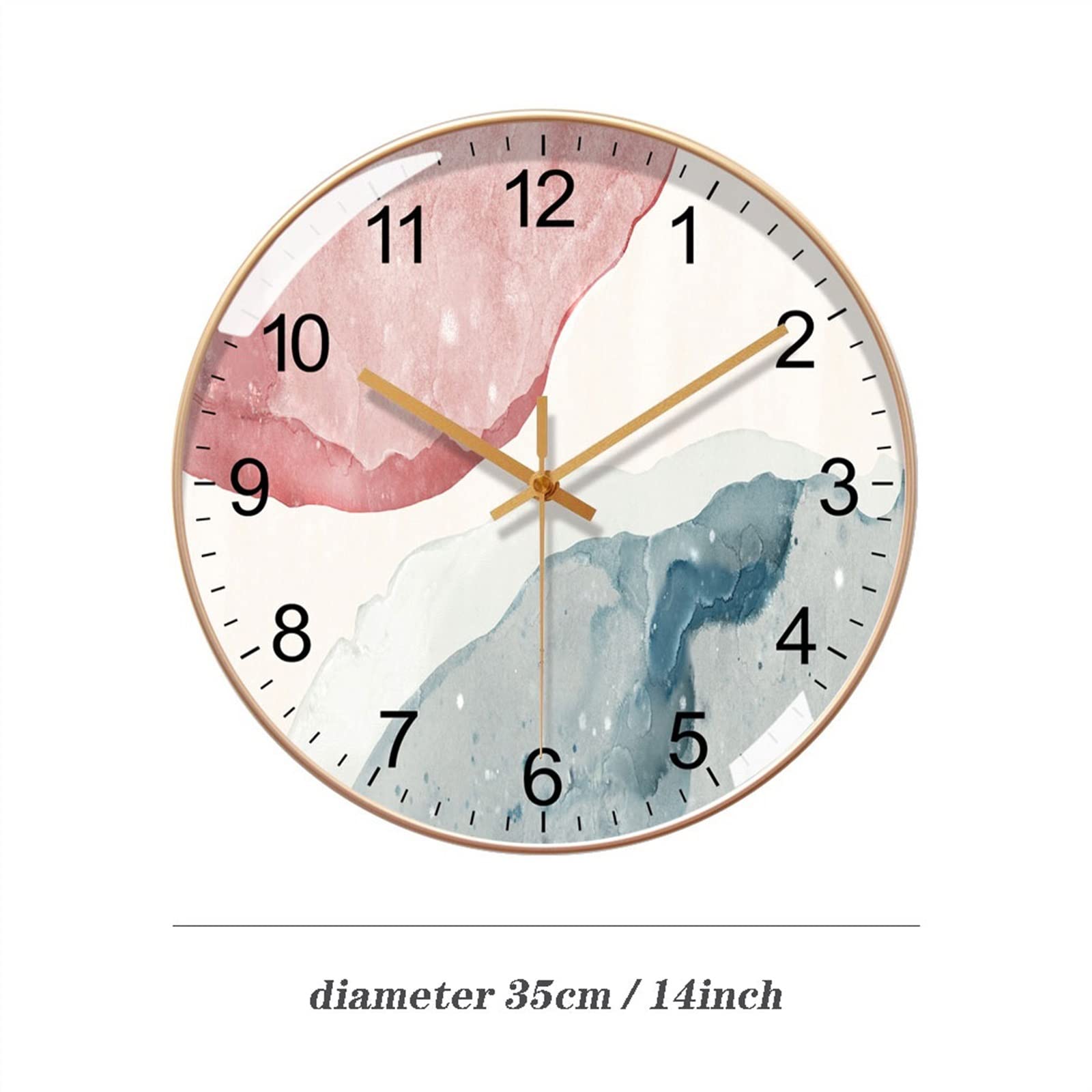 Cucina Orologio da parete rotondo moderno di lusso leggero 10 pollici / 12 14 silenzioso decorativo for interni Decorazioni per interni(14inch)