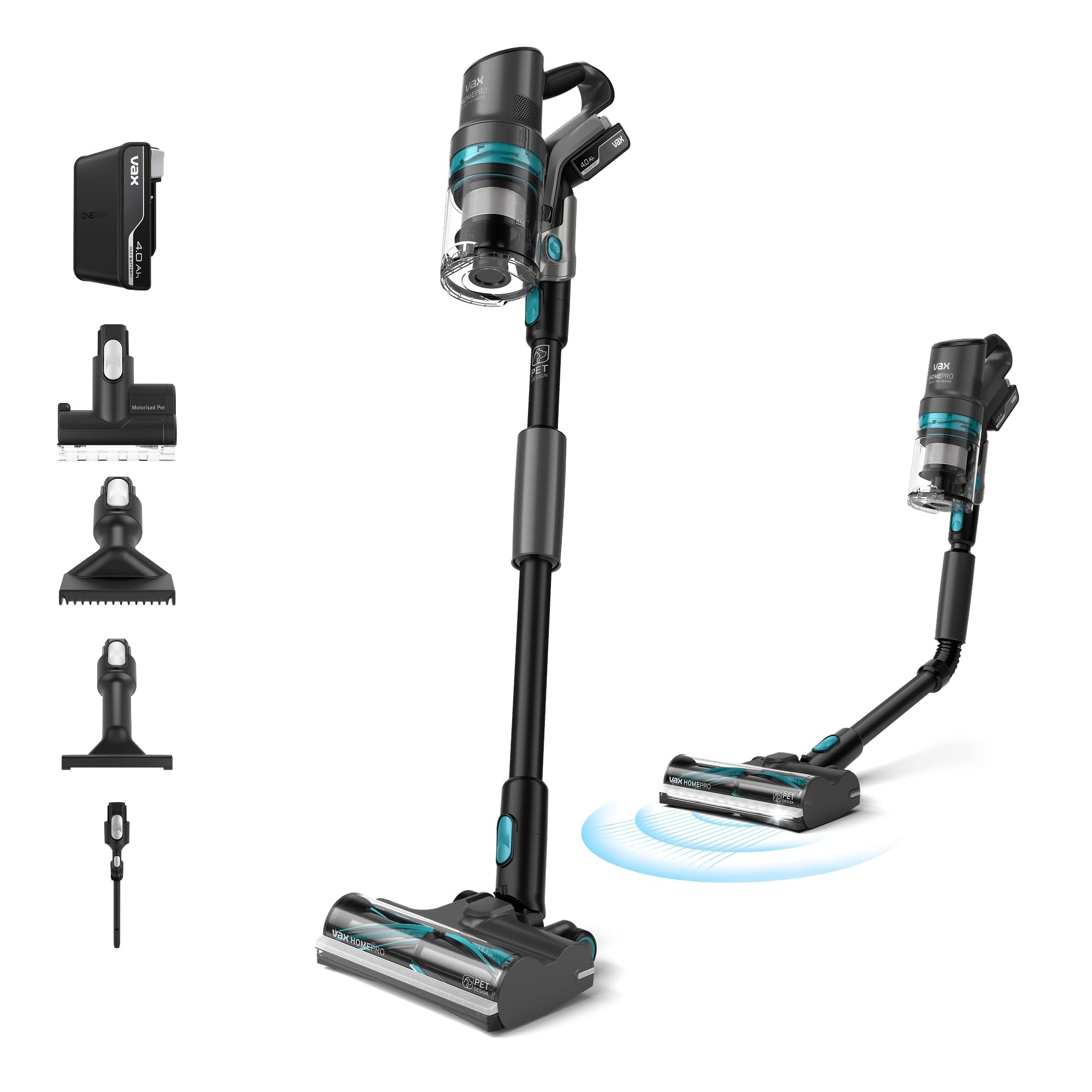 VAX HomePro Detect Pet-Design Cordless Vacuum Cleaner - 45 Min Runtime - Blue - CLSV-HPTC