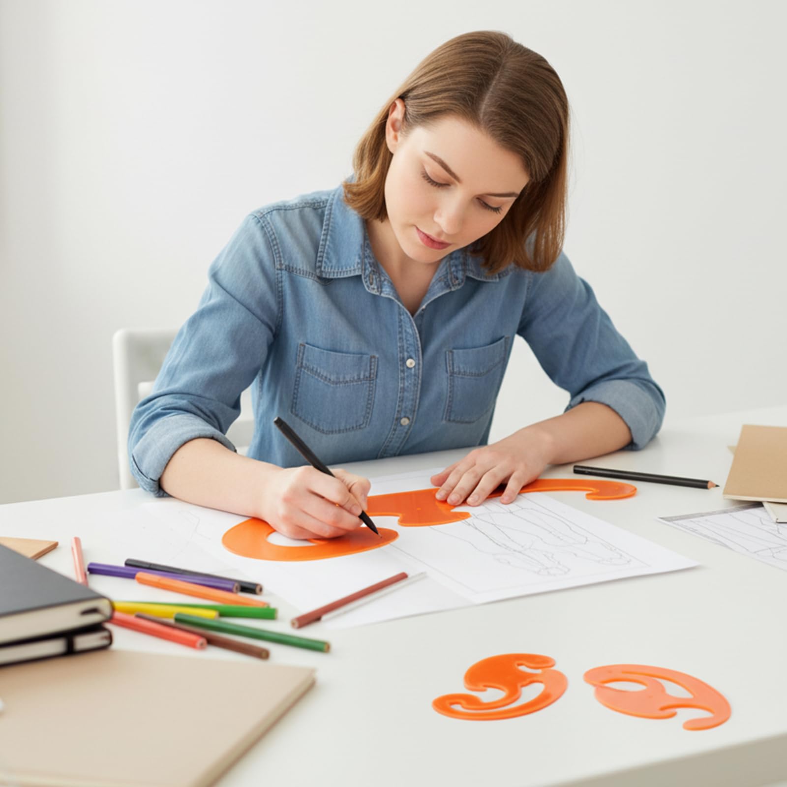 3 reglas curvas, plantillas para ropa, resistentes a la decoloración, reglas dibujo tecnico, set dibujo tecnico