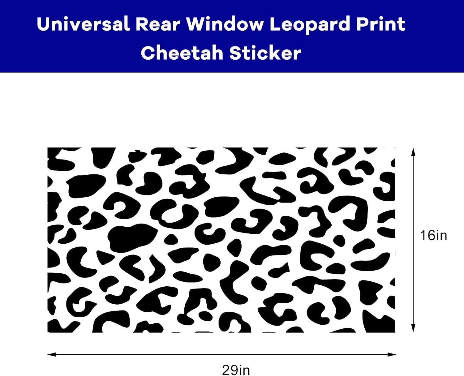 2 PCS Side Window Decals for Car, Waterproof Leopard Pattern Auto Rear Window Sticker, Cool Cheetah Print Stickers Exterior Decor for SUVs Sedan Trucks, Car Accessories