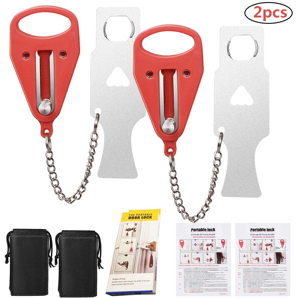 Buy Portable Door Lock, BETOY 2 pack Travel Lock Portable Safety Door