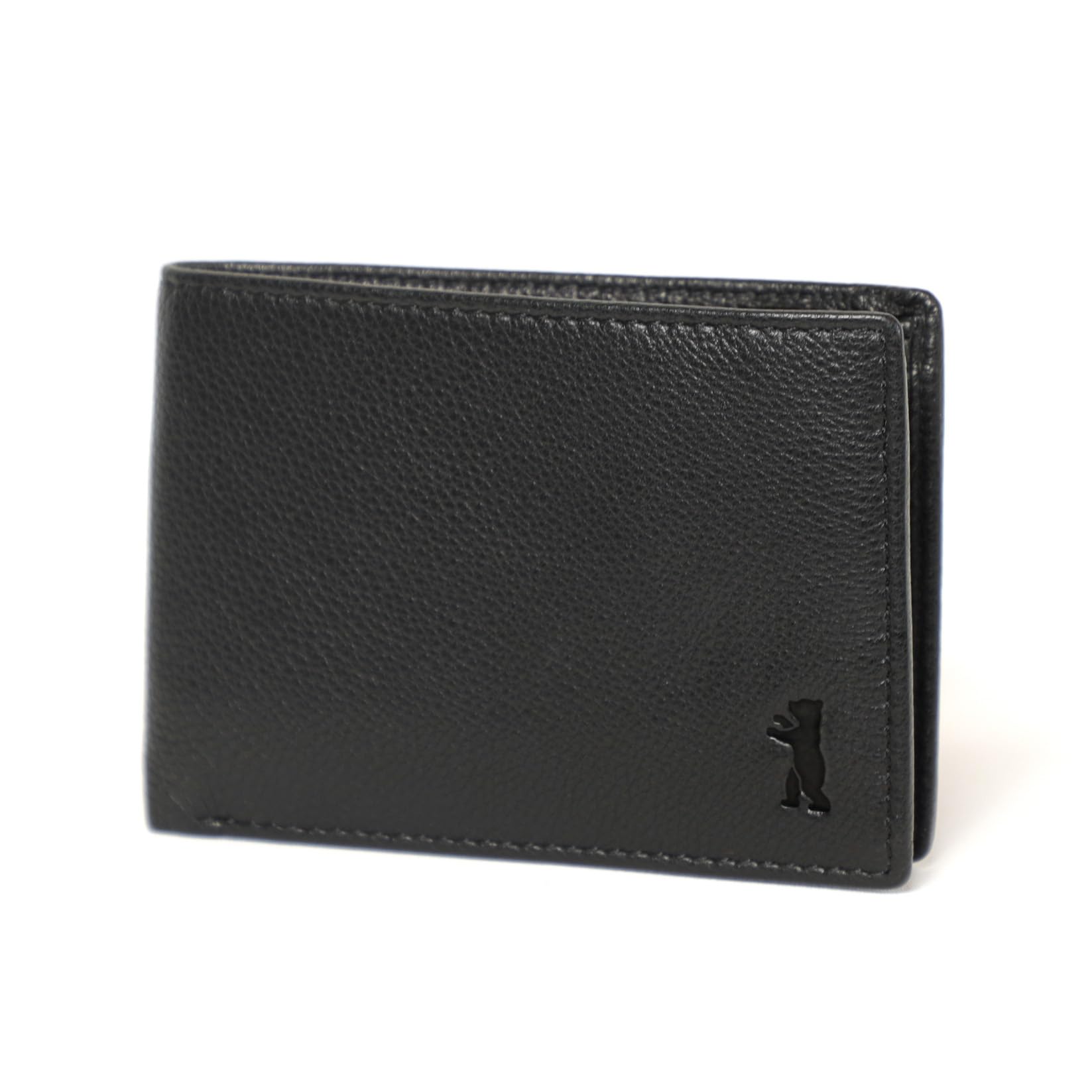 Berliner Bags Portafoglio Uomo Pelle Kees, Slim Compatto Bifold con Portamonete, Porta Carte e Protezione RFID – Nero