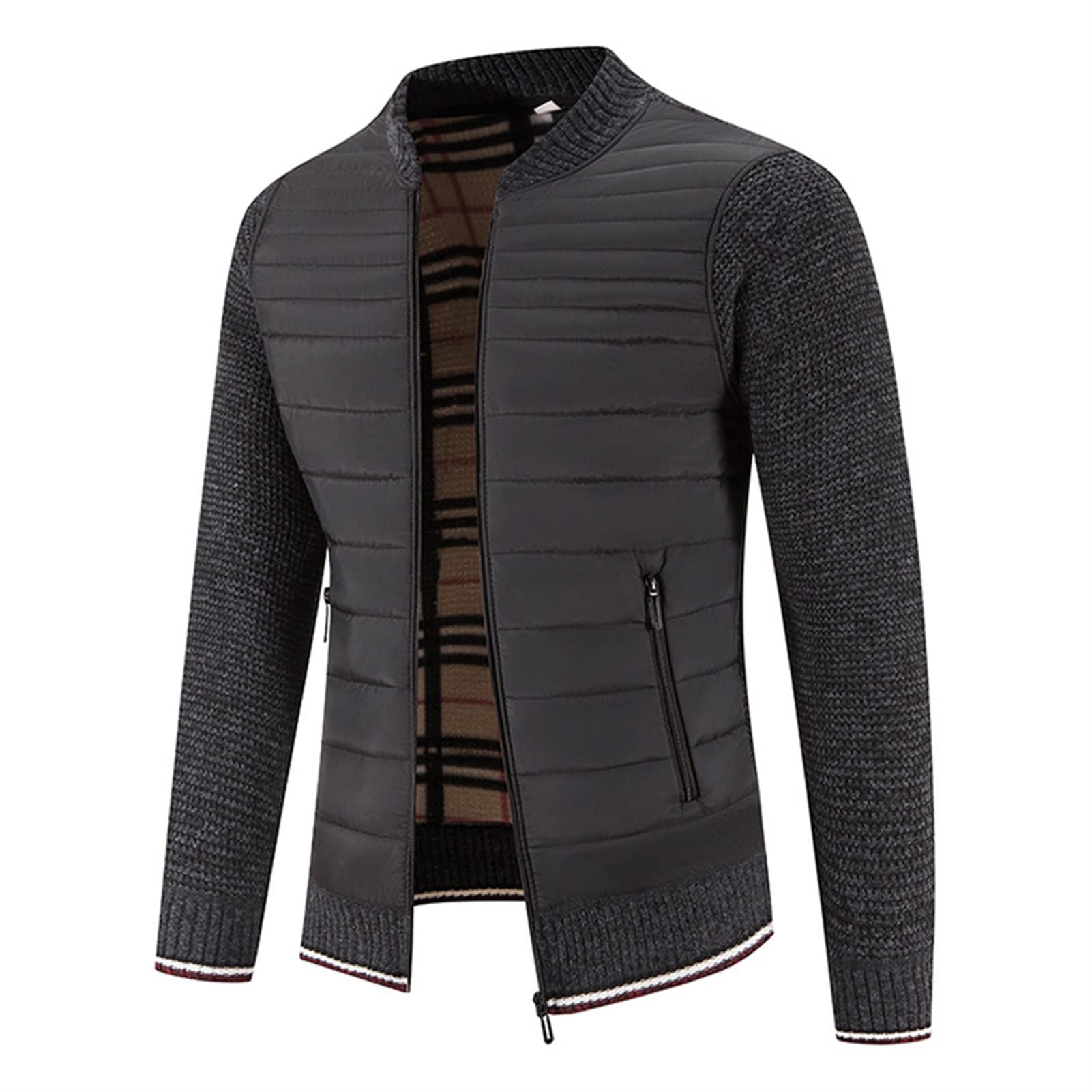 Mens Long Sleeve Stylish Dress Shirts Patchwork Casual Button Down Shirts Turn-Down Collar Shirt Top with Pockets (Yellow,Medium)