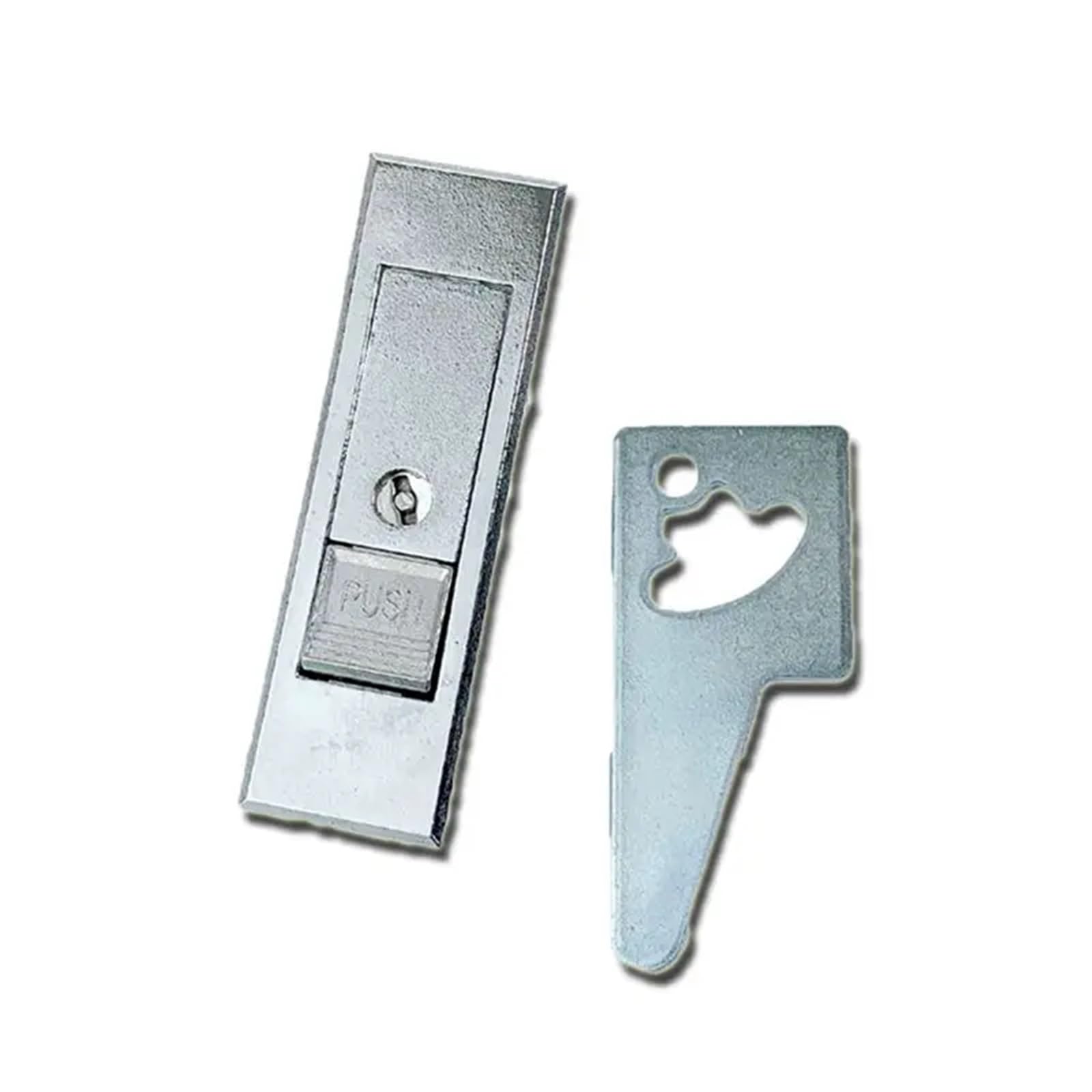Schrankschloss aus Zinklegierung, Rot/Silber, Knopfleiste, Schlösser mit Schlüssel für Schränke, Schalter, Schaltschrank, Türschloss, elektrische Schränke, 1 Stück (Rot - kein Schlüssel-Zink)