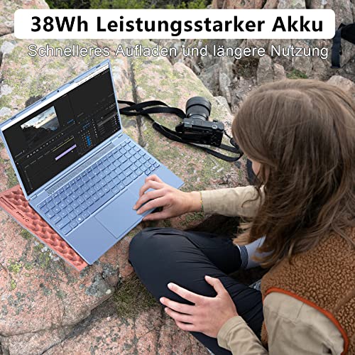 AOCWEI Laptop 16 Zoll 12GB RAM 512GB ROM Erweiterungen 2,5" 1 TB SSD, Laptop Win 11 mit 4-Core CPU N5095 (bis zu 2,9 GHz), 1920 * 1200丨5G WiFi丨Bluetooth & Deutsche Tastatur Aufkleber-Blau – Bild 7