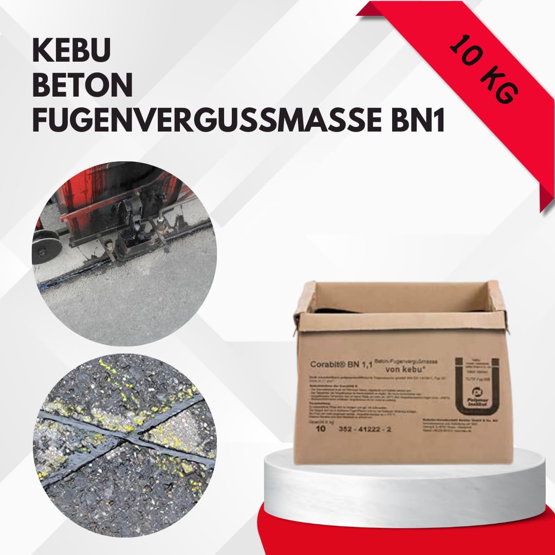 Kebu - Betonfugenvergußmasse BN1,1 Heiß-Vergussmasse Asphalt und Beton 10kg