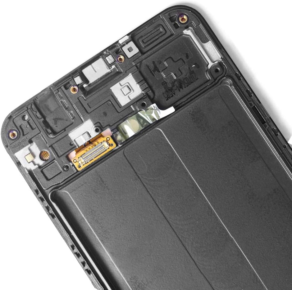 A50 OLED LCD Screen Replacement Touch Digitizer Display with Frame 6.4" (Black) for Samsung Galaxy A50 A505 A505FN A505GN (OLED with Frame)