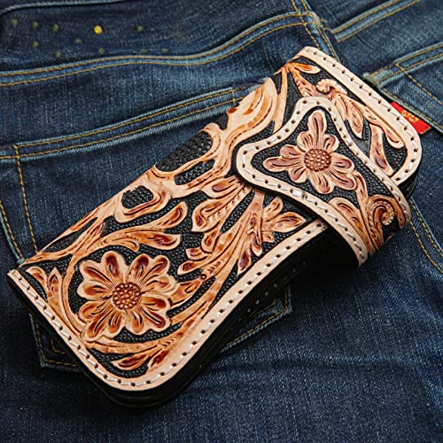 Skull Devil Rider Leather Chain Biker Wallet4