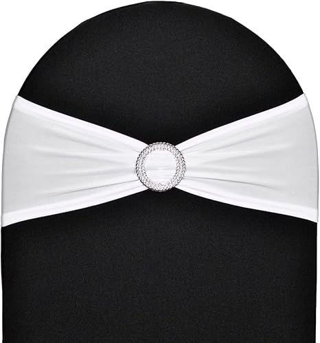 10 bandas elásticas de elastano para decoración de bodas, fiestas, banquetes, bandas elásticas para sillas con hebilla, baby shower, eventos,