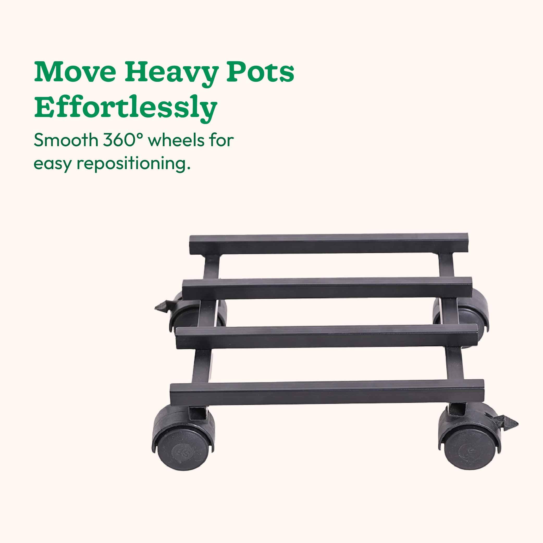 UGAOO Rolling Plant Stand – Heavy-Duty & Lockable -3