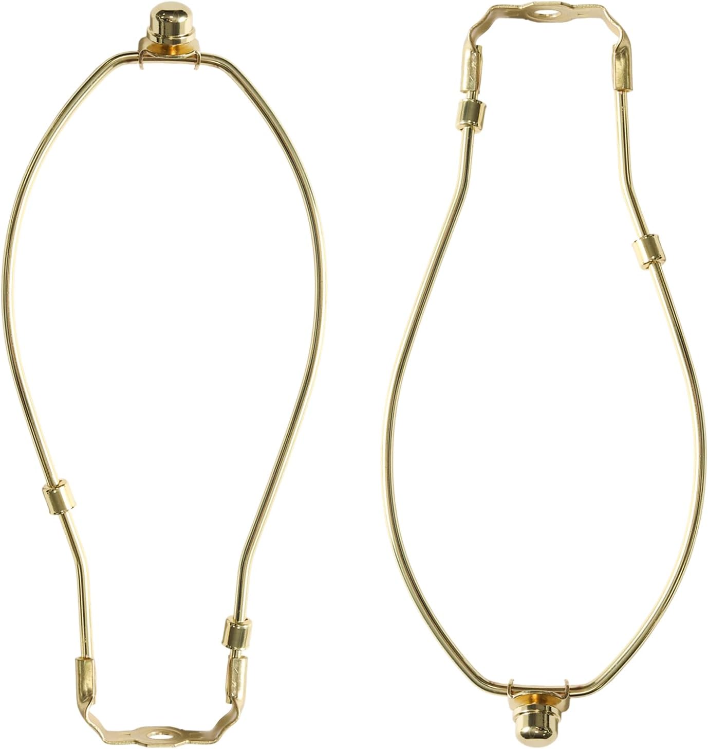 2set Durable Lamp Shade Harp Holders and Matching Top Finial,Detachable Lighting Accessories DIY Lamp Harp Kit,Lampshade Bracket for Floor/Table Lamps(8inch)