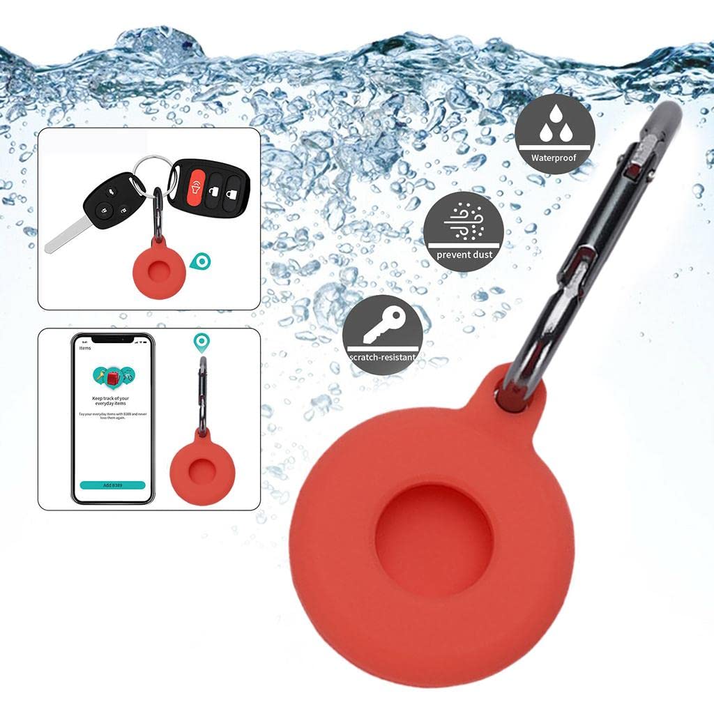 CALANDIS Silicone Case Protective Cover for Airtags Finder Tracker Coral-image-14