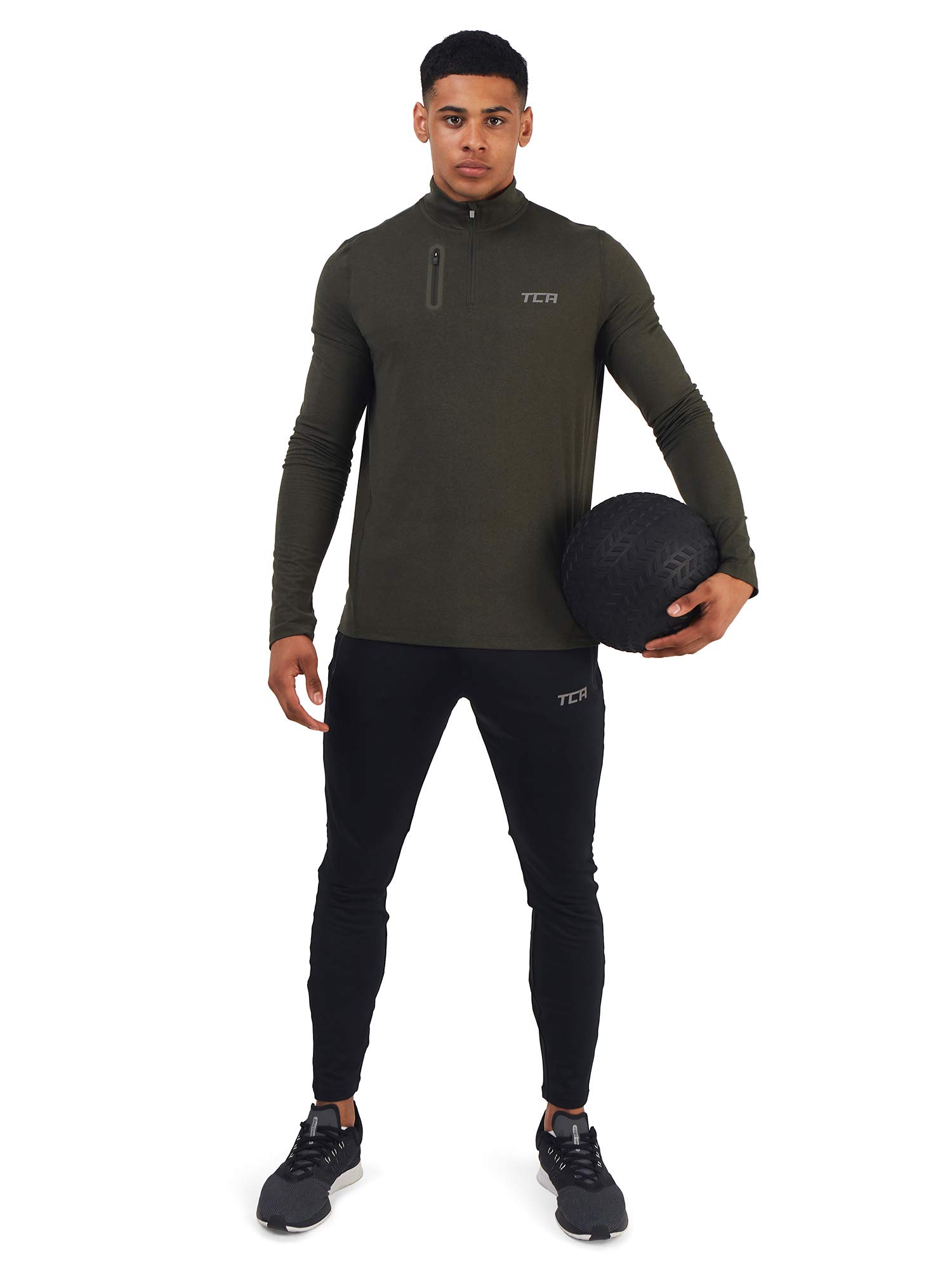 TCA Uomo Rapid Pantaloni Tuta da Corsa con Tasche a Zip - Pantalone Sportivo Leggero