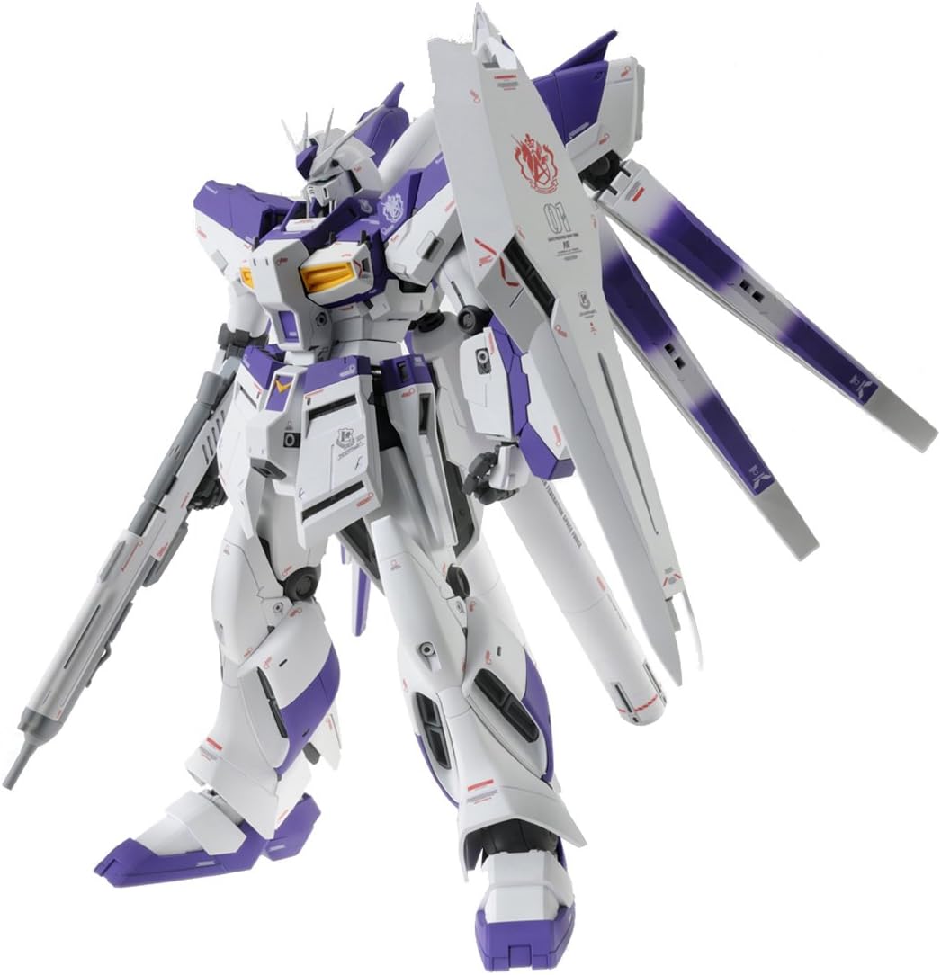 BANDAI SPIRITS BAN192078 Hi-Nu Gundam Ver.Ka Char Aznable Gunpla Model Building Kit High Grade, Blue, S
