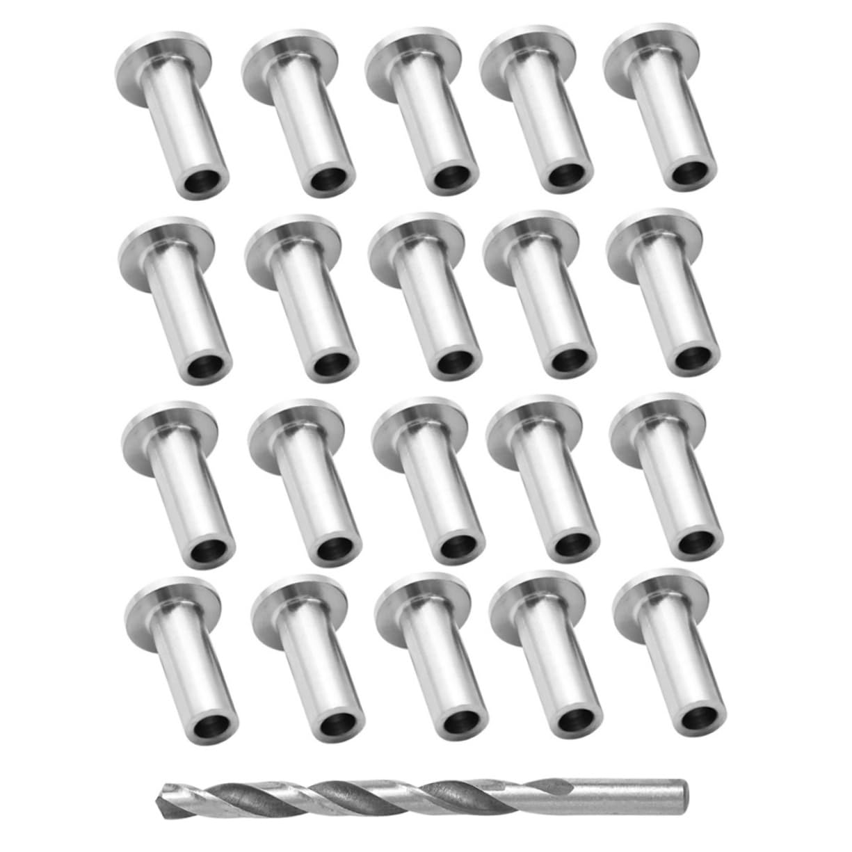 80pcs Stainless Steel Protective Sleeves for Deck Railing Wire Railing Kit Cable Protectors for Stairs DIY