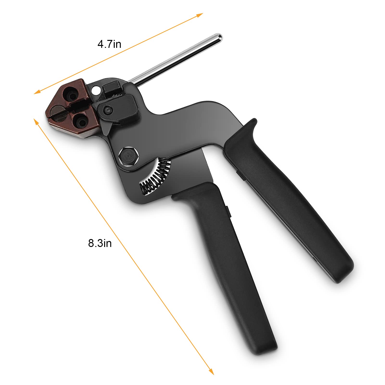 Stainless Steel Cable Tie Gun, Cable Tie Cutter Gun Auto Tightener Fasten SelfLocking Zip