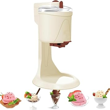 1000ml Soft Ice Cream Machine, Home Ice Cream Maker, Yogurt Ice Cream Maker, Cone Ice Cream Maker, Easy One-Push Operation, for Home DIY Kitchen