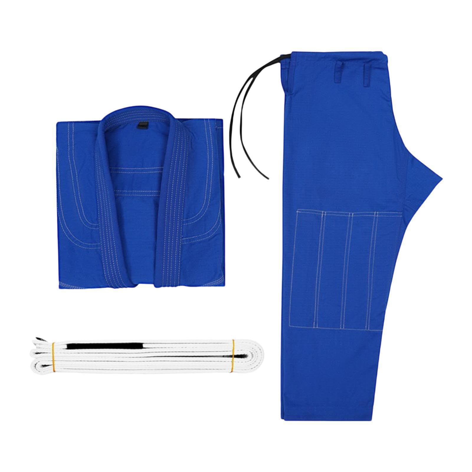 BEALIFE Accessori per abbigliamento per arti marziali, cintura in comoda e leggera per kimono da torneo Brazilian Jiu Jitsu Gi per bambini, uniformi per , Blu , A3