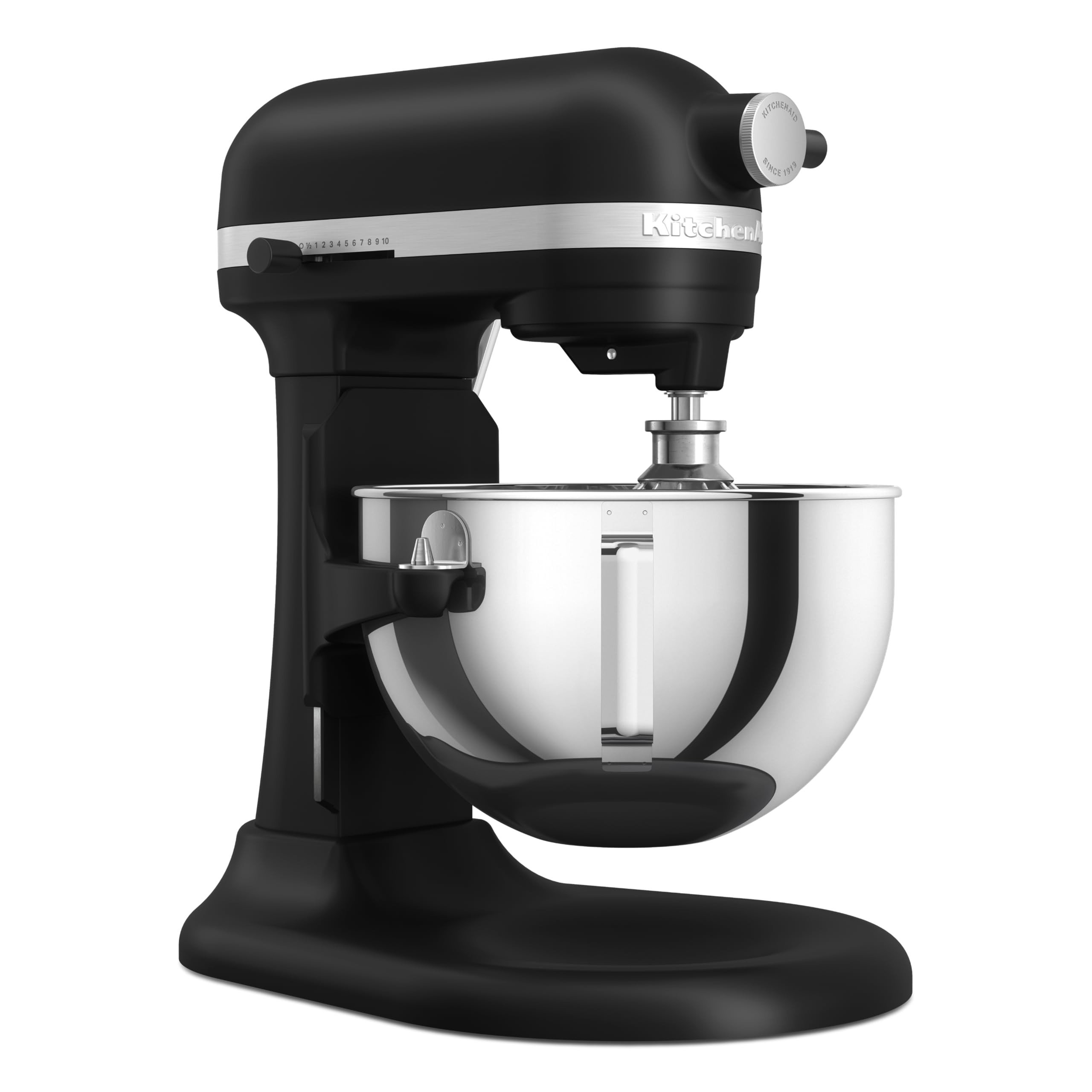 KitchenAid Robot Pâtissier Heavy Duty 5.2L, Corps & Engrenages Tout Métal, 11 Vitesses, Flex Edge, 67 Points de Contact, Noir Mat
