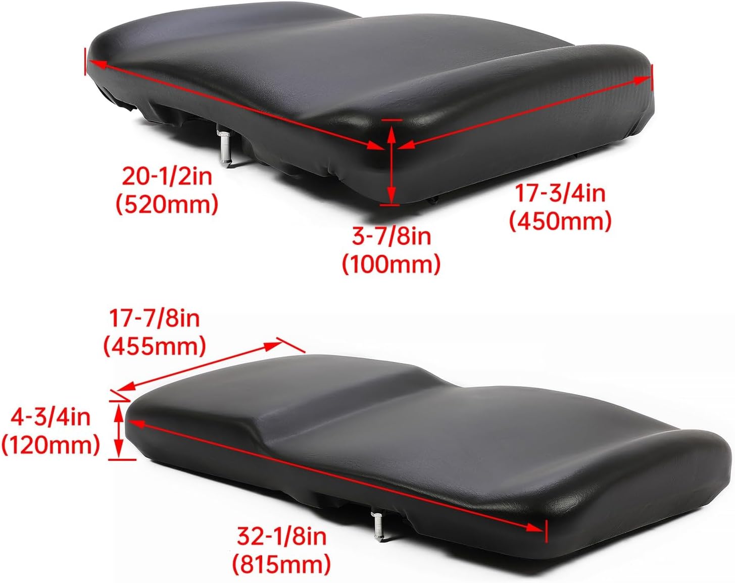 Driver and Passenger Side Seat Bottom Compatible with Polaris RANGER 900 XP / 1000 XP / 570 XP CREW Front Seat Base Replacement for Replace for E-2684965-070 2684966-070