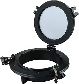 YaeMarine Round Opening Porthole Yacht Round Portlight 8" Replacement Window Port Hole Overall Diameter 8.46"/215m Opening Diameter 5.79"/147mm Black