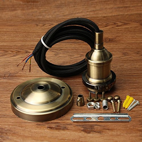 NUODIFAN Portalampada E27, stile vintage, lampada