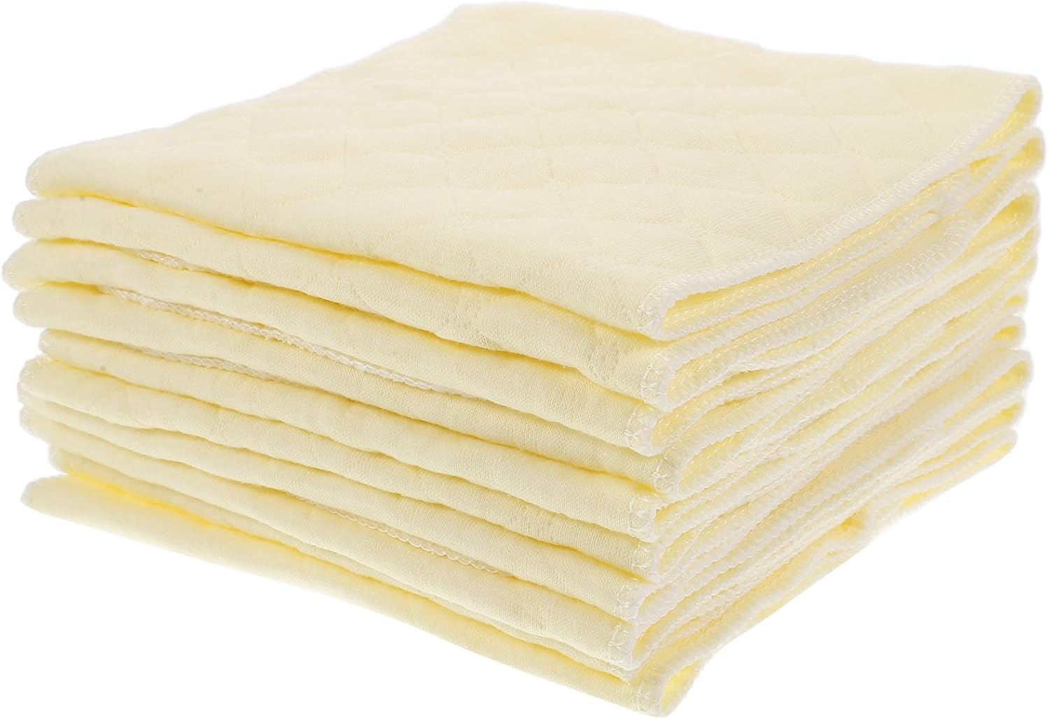 10pcs Reusable Newborn Diaper Liners Soft and Comfortable Cotton Cloth Diaper Inserts Three-Layer Design Washable Liners for Cloth