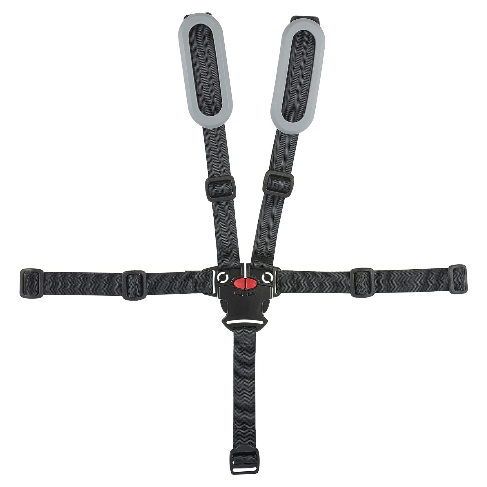 POLISPORT Unisex - Baby Strap with Padding Black Child Seat, Grey, 1 Size