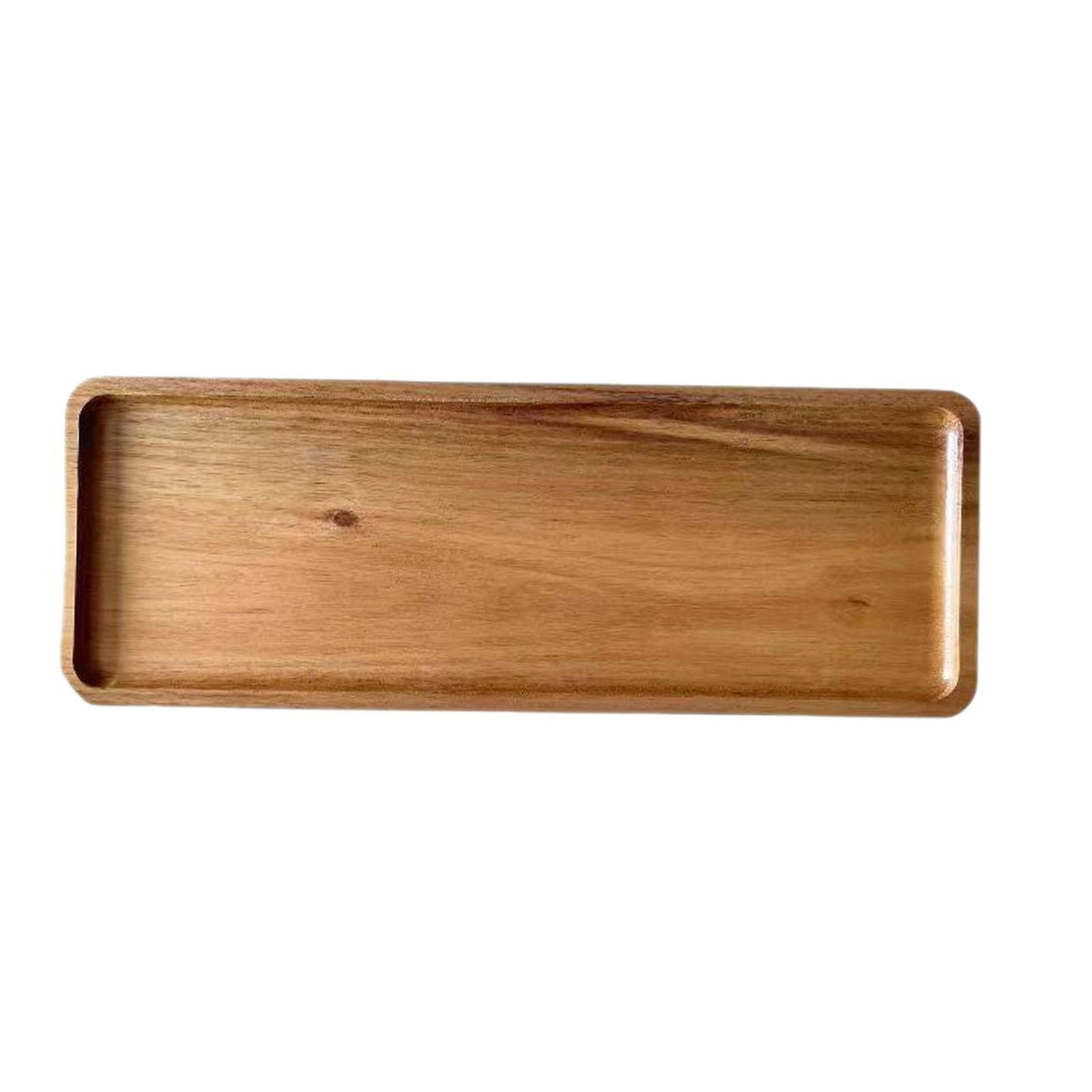 POXZSFX Wood Serving Tray Appetizers Tray Ottoman Decorative Food Breakfast In Bed Serving Solutions Stylish Decor Decorative Food Organizer Kitchen, rectangle, 29x10.5cm