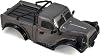 RC Truck Body Shell with Tube Cage for 1/18 Scale TRX4M Defender Bronco K10 F150 High Trail Gray
