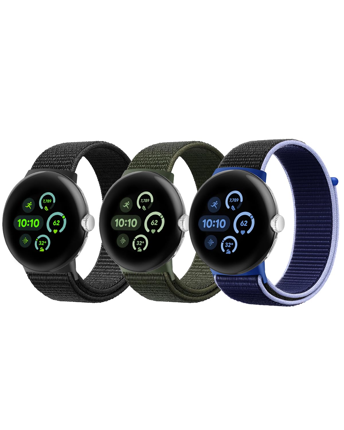 BlackPro Compatible with Google Pixel Watch 4 45mm/3 41mm Band, Adjustable Breathable Sport Strap for Google Pixel 4/3/2/1 Band for Men Women