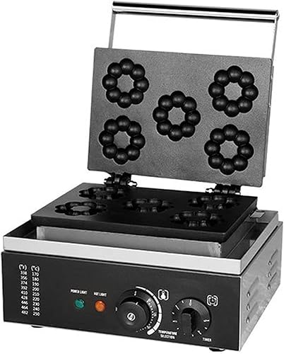 Miniatura 14 de Máquina de gofres comercial, máquina eléctrica antiadherente de 1550 W con revestimiento de teflón, horneador de gofres ajustable de 122-572 ℉