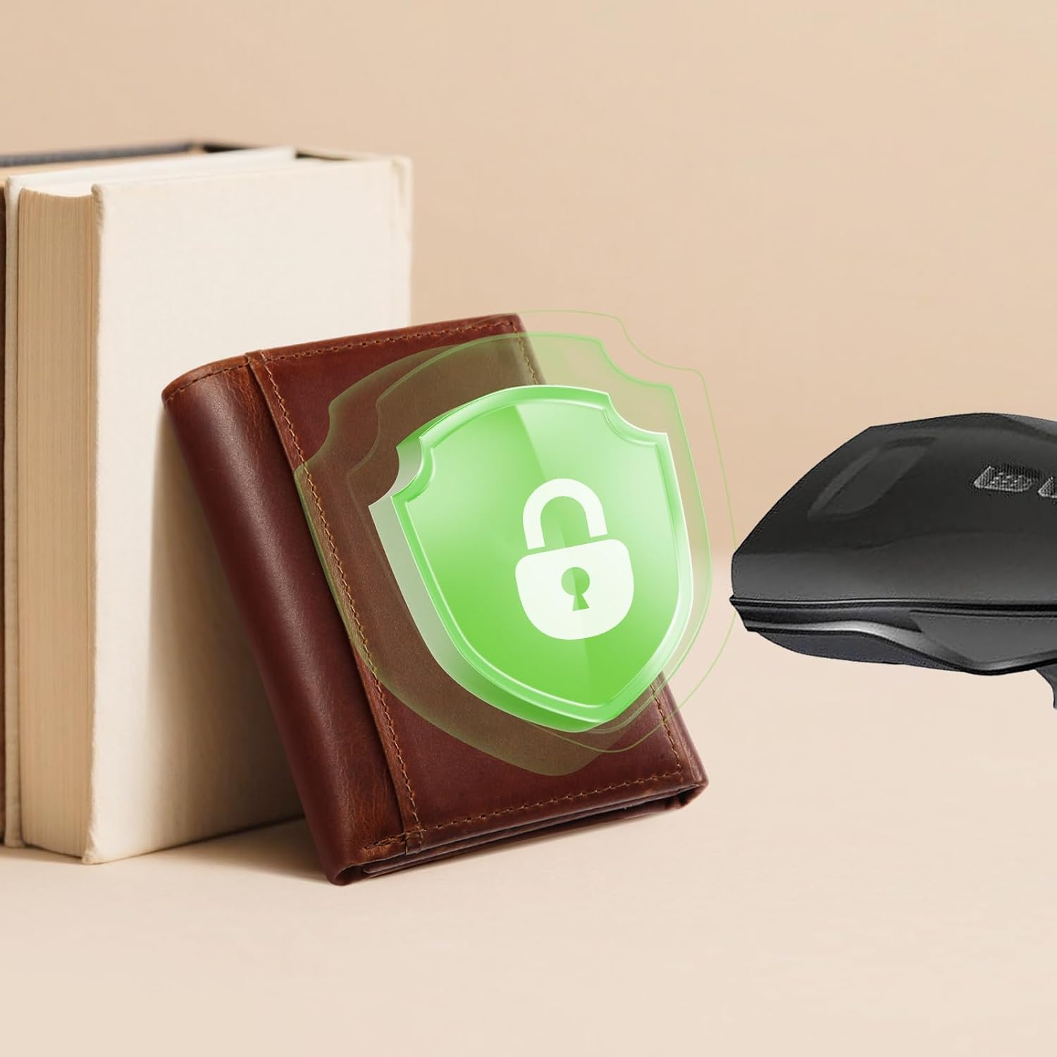 Mens Trifold Wallet with 2 ID Window，Large-capacity Genuine Leather RFID Blocking Wallet for Men (Brown) - Image 5