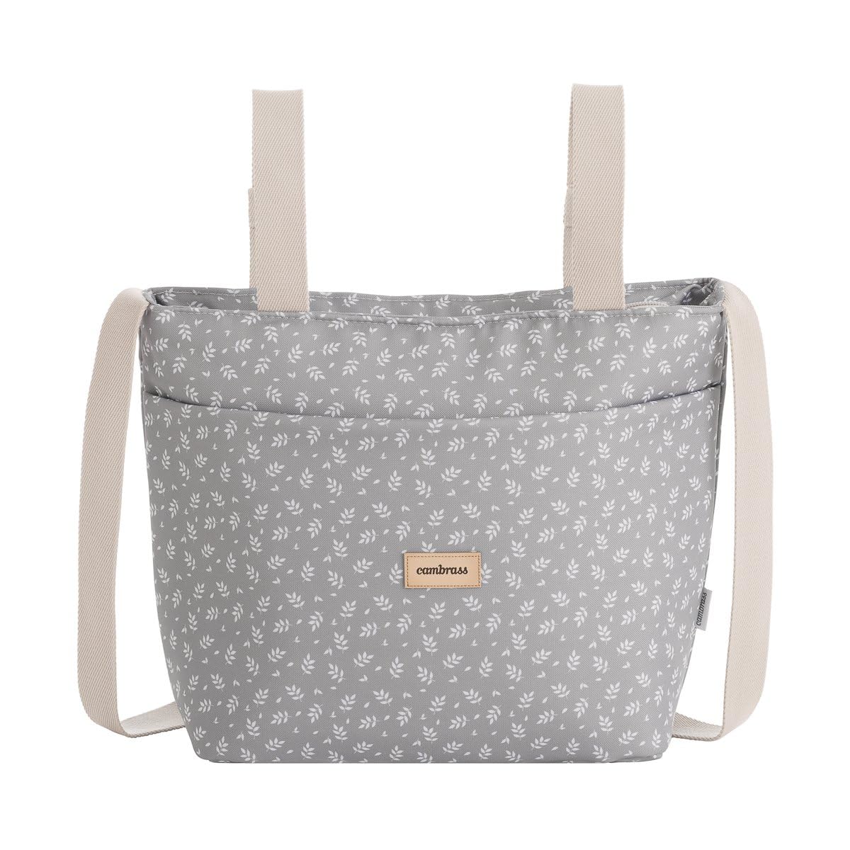 Cambrass - Bolso carro maternal para bebe - bolso de maternidad para carritos de bebe - organizador para pañales y otras cosas de bebe - Fresh Gris 15x38x28 cm