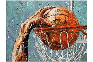 YSCOLOR Paint by Numbers Sports, Dunk Basketball Wall Art