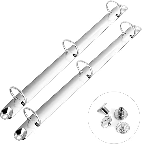 2 piezas de tamaño carta mecanismo de carpeta de anillo mecanismo de carpeta de metal de 3 anillas peines de encuadernación de hojas sueltas para