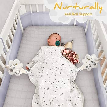 Coussin Anti-Roulis Bébé – Positionneur Sommeil Latéral Réglable, Coin Couchage Bébé Anti-Reflux, Doux & Lavable, Soutien Dos Nouveau-Né