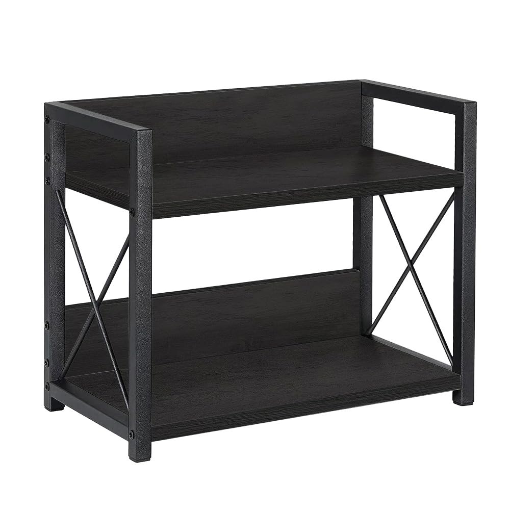 Janebert Office Desk Shelf Organizer, Wood Desktop Bookshelf Supplies Storage Rack, Shelf for Top of Desk and Dresser and Cubicle Decor Aesthetic