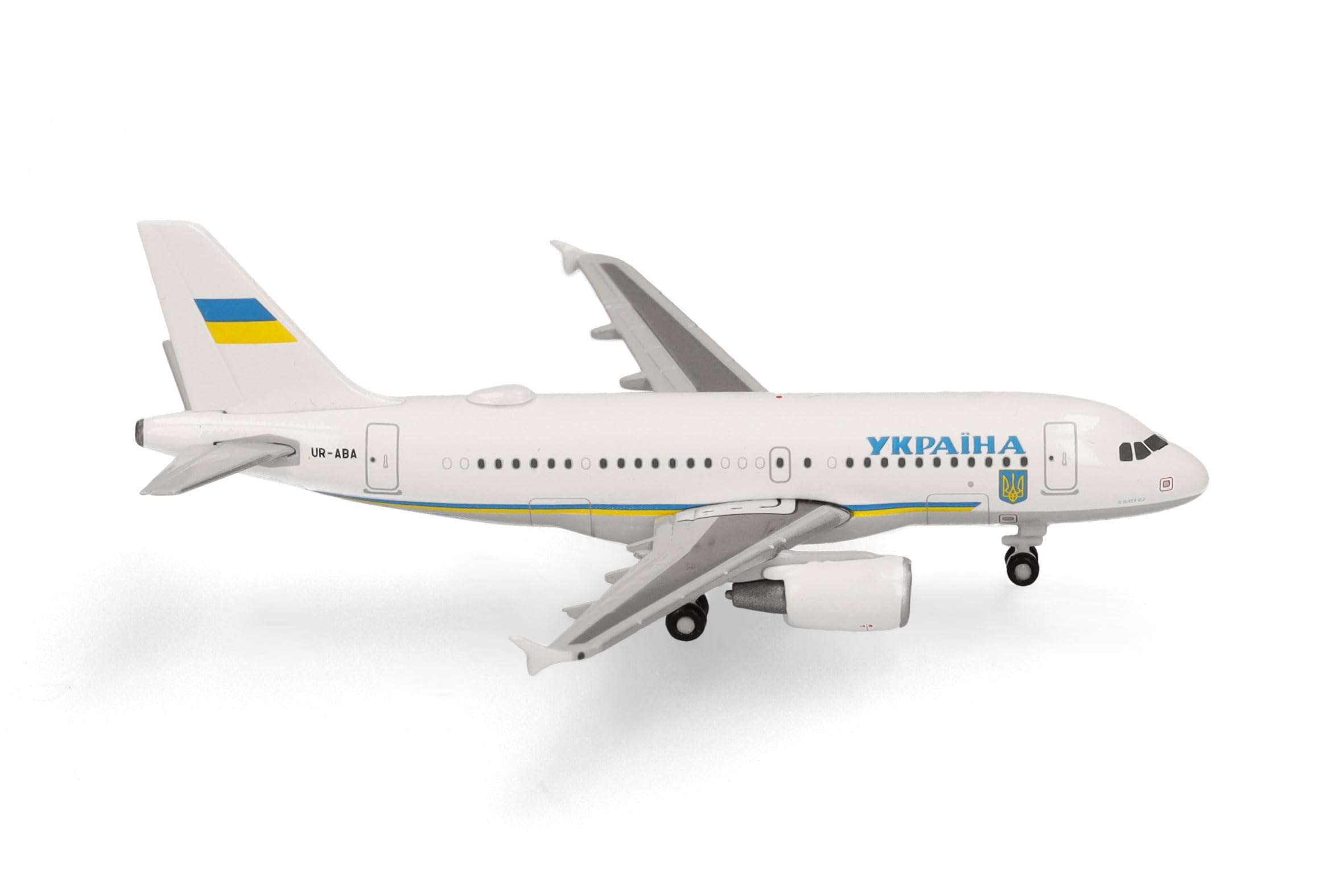 Herpa aereo in miniatura Governo Ucraino Airbus A319 ACJ, miniatura in scala 1:500, pezzo da collezione, modello di aereo senza base, metallo