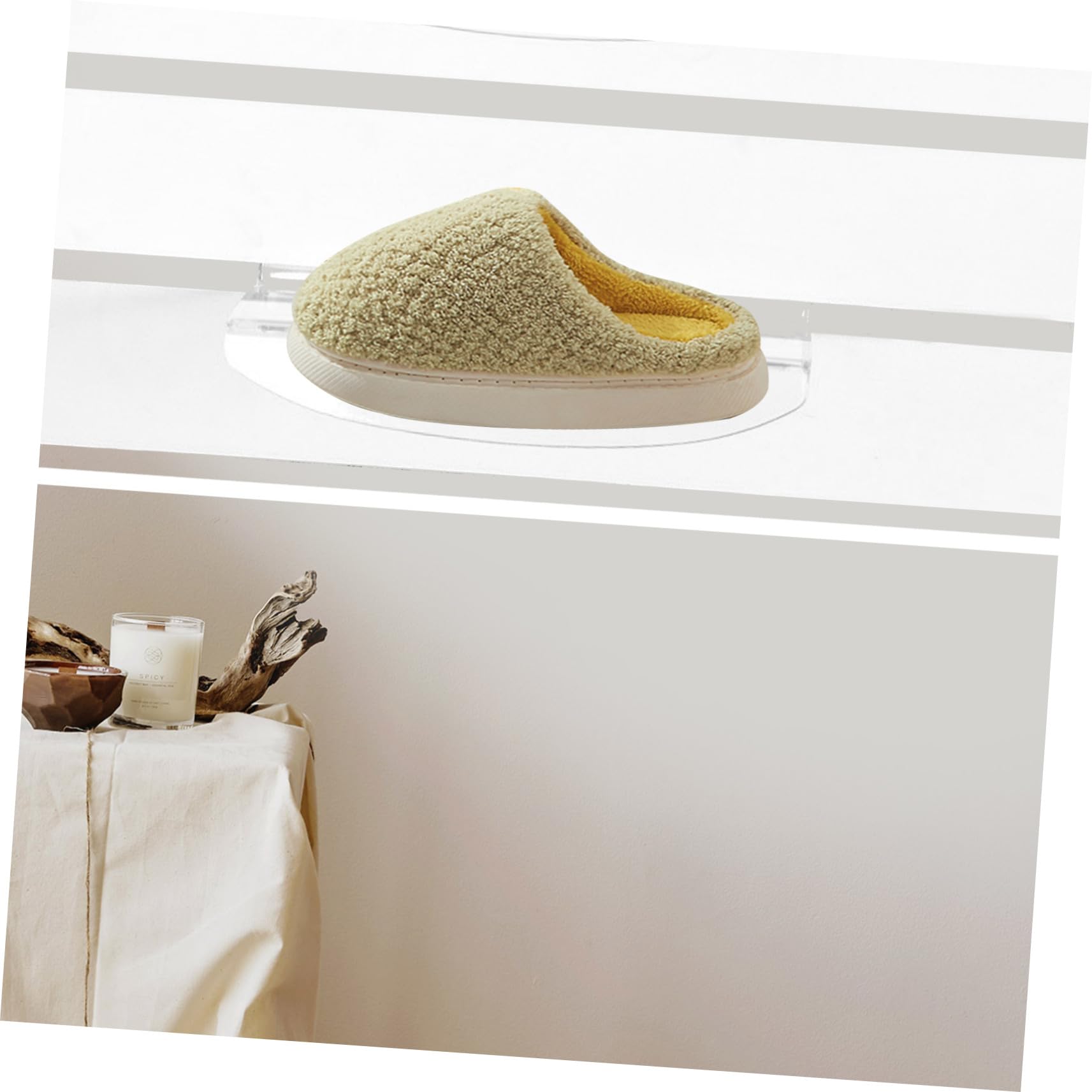 GRIRIW Shoe Shelves for Wall 4 Pack Floating Sneaker Display Wall Mount Shoe Rack Space-Saving Clear Plastic