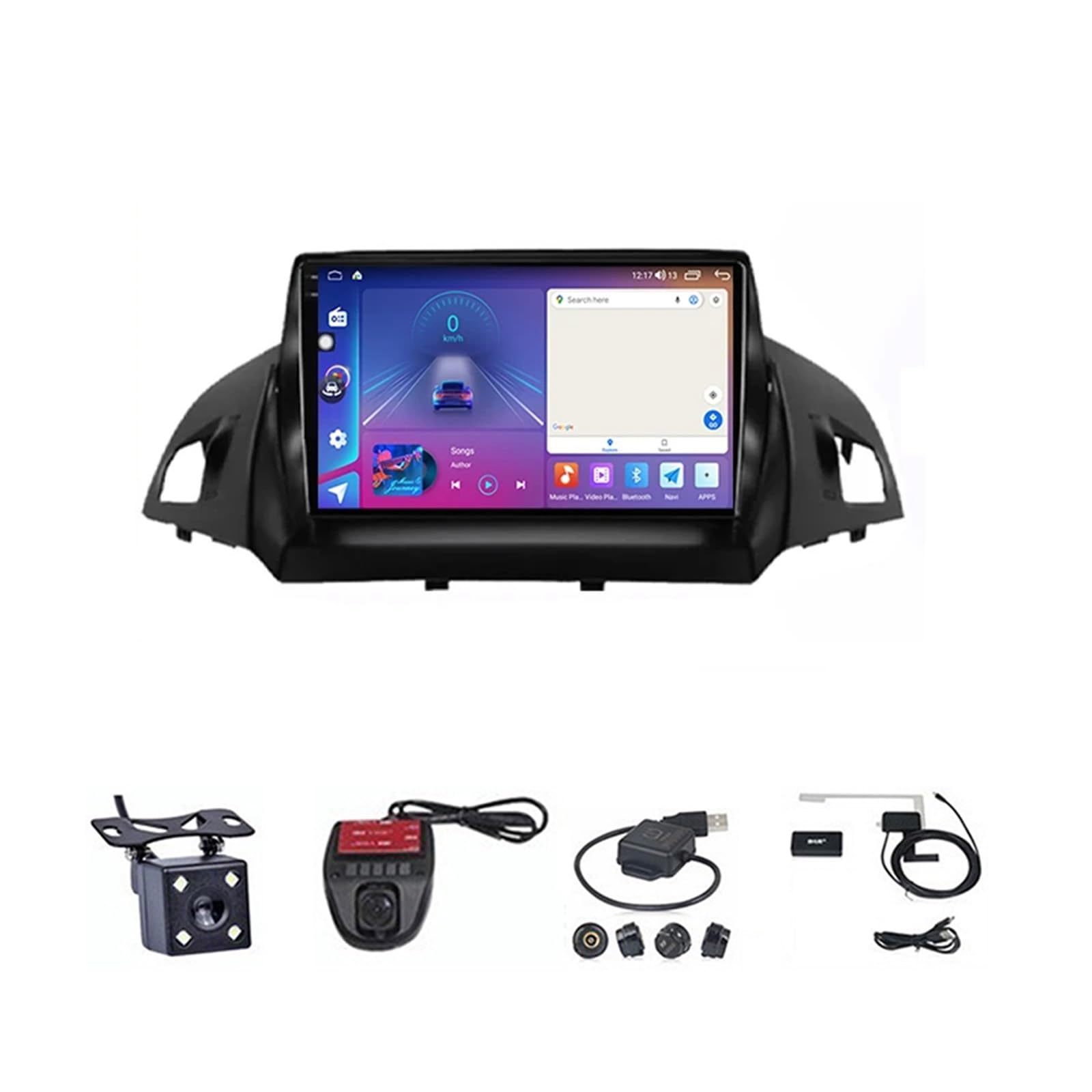 Autoradio Android 9 pouces pour Ford C-Max et Kuga avec navigation GPS