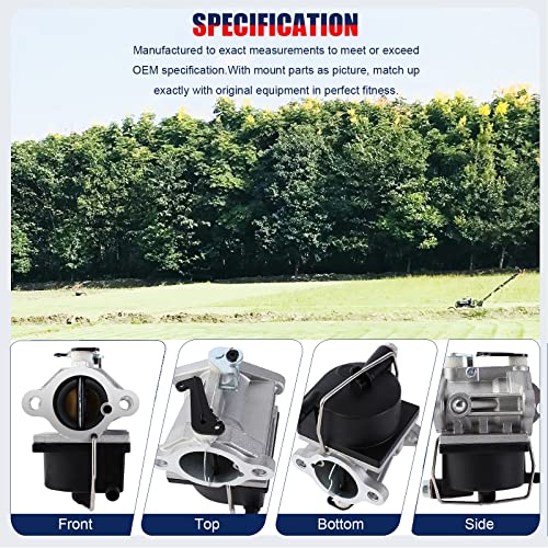 Qazaky Carburetor Fuel Filter Air Filter Kit Compatible With Tecumseh 640065 640065A Ohv110 Ohv115 Ohv120 Ohv125 Ohv130 Ov358Ea Ovh135 13Hp 13.5Hp 14Hp 15Hp Engine Lawn Mower Carb 520952 056316 13153 #TOP4