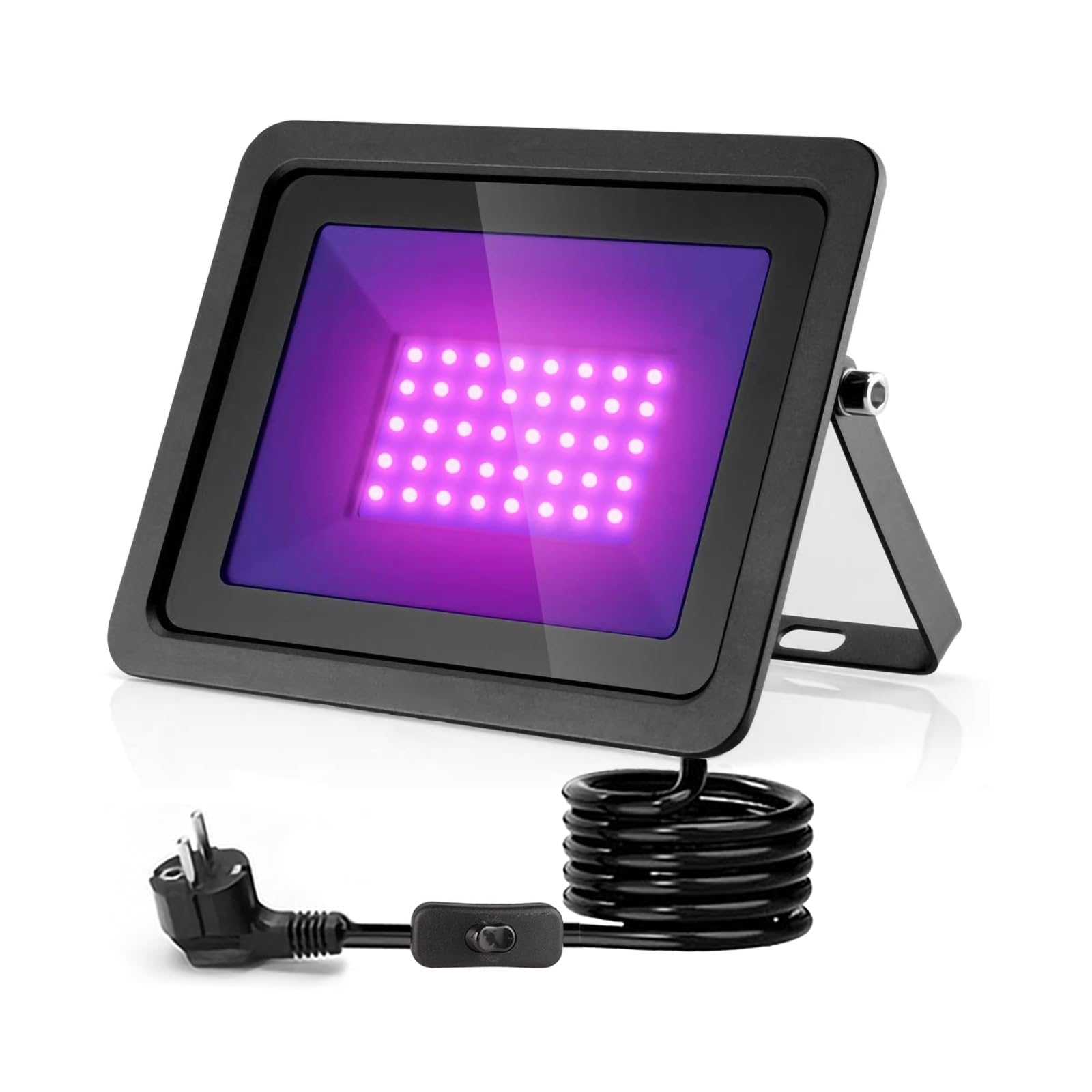 CREATESTAR Luz Negra Ultravioleta 395NM, 50W Foco de luz negra LED, Luz UV impermeable IP66, luces negras para Bar Discoteca, fiesta luminosa, iluminación de escenario, Pinta Corporal, Halloween