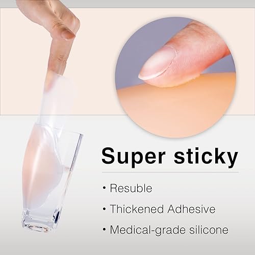 Miniatura 5 de Dealswin Cubiertas sin pezones de 5.1 pulgadas de silicona reutilizables para levantamiento de senos para copa A-D