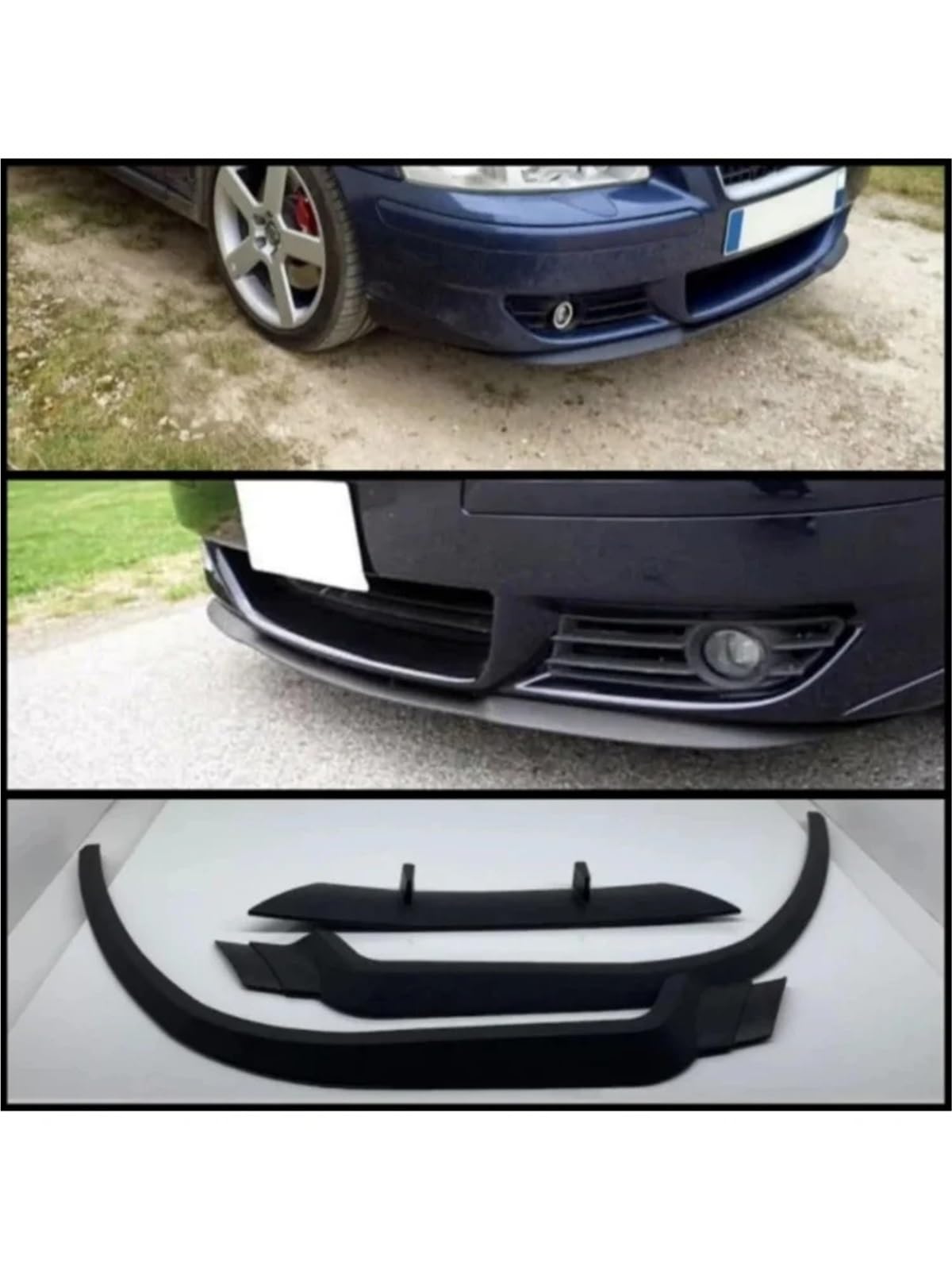 Auto Labbro Spoiler 3 Pezzi Spoiler Anteriore Paraurti Labbro Corpo Kit Protezione Tuning Sportivo Per Volvo S60R V70R