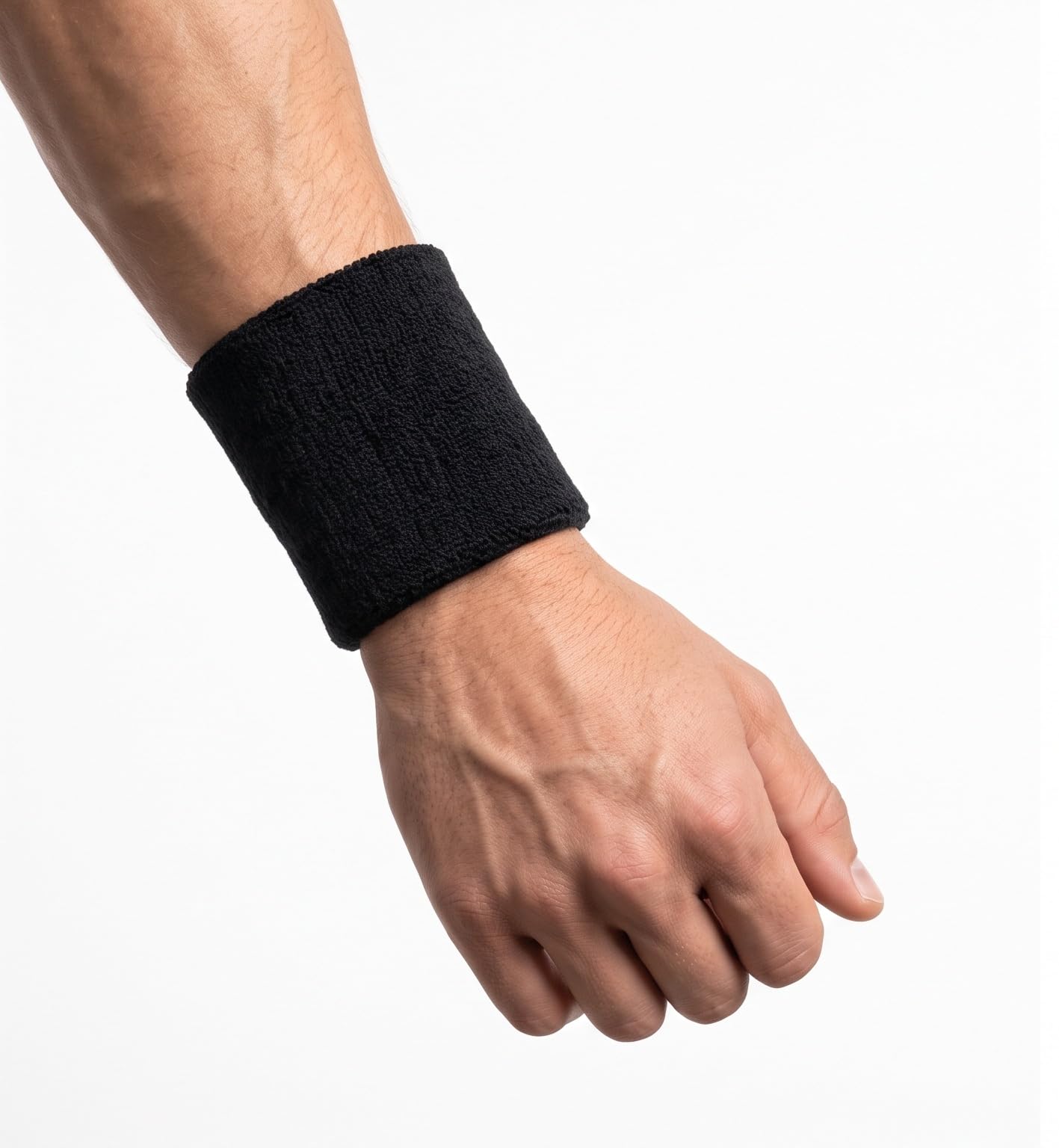 Worldwide Wristband 3 x 3 Inch Wrist Sweatbands Tennis Wrist Bands Absorbent Sweatbands for Football Basketball Running Athletic Sports and Working Out, Pack of 1 Black 3 Inch-image-9