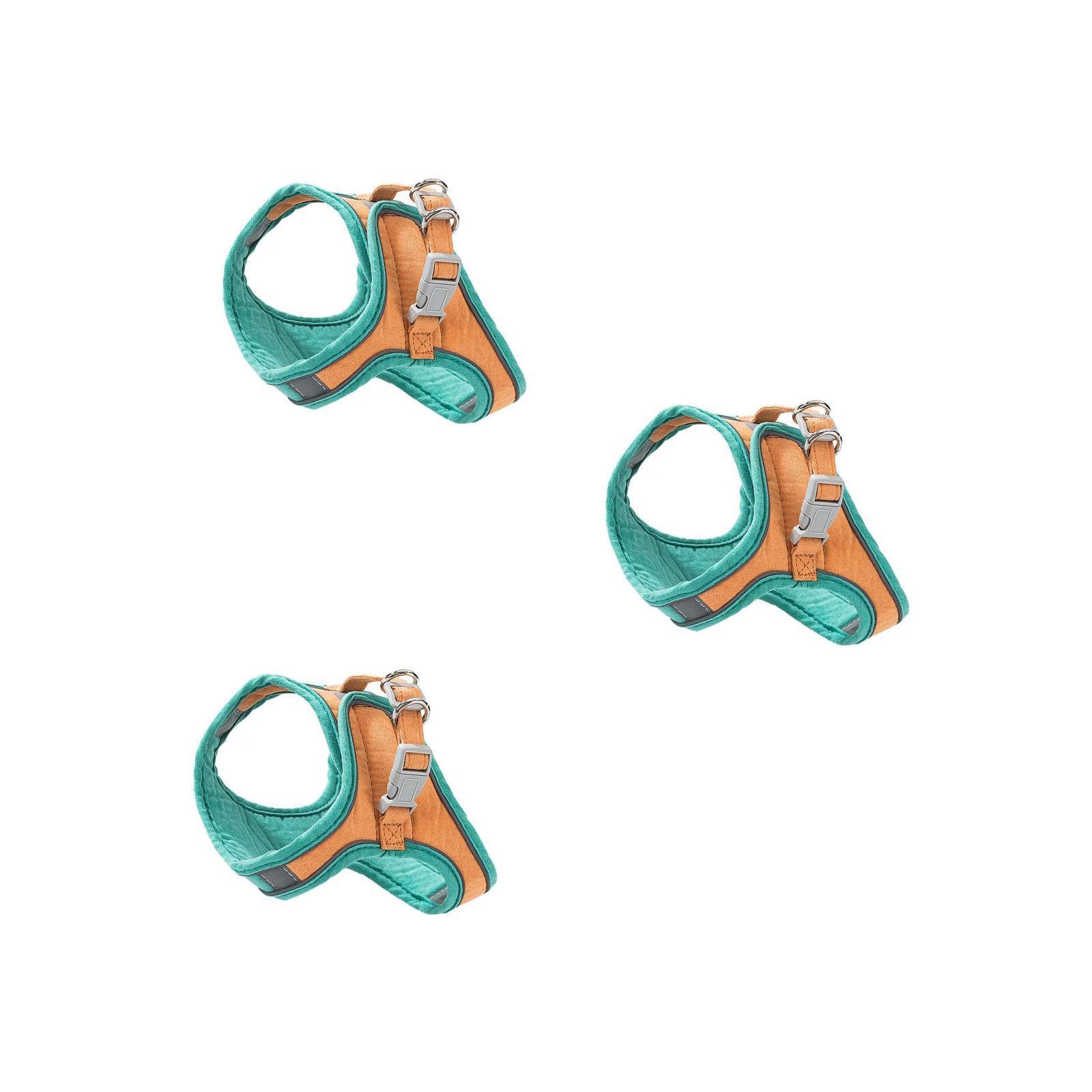 FRCOLOR 3sätze Katzengeschirr Mit Einstellbarem Design Und Reflektierenden Bruchsicherem Material Für Outdoor-aktivitäten Katzenleine Für Kleine Und Mittelgroße Katzen