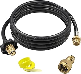 LONGADS 10FT Propane Hose Adapter 5lb to 100lb,High Pressure Propane Adapter Hose for Camping Stove, Outdoor Heater, 1 LB ...